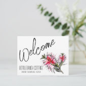 Airbnb Welkom Gift Basket Kaart Gepersonaliseerd (Staand voorkant)