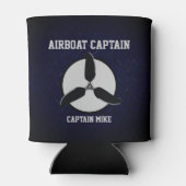 Airboat Captain Naam toevoegen Bier Koeler (Achterkant)