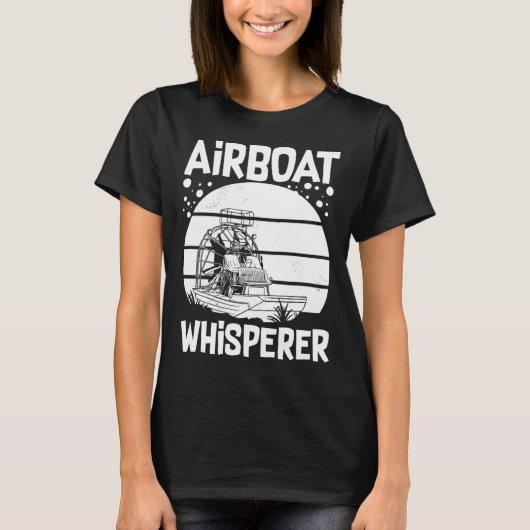 Airboat Fanboat Rc Hydroplane Racing Swamp Boat Ri T-shirt (Voorkant)