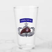 Airborne Baret & Senior Jump Wings Glas (Voorkant)