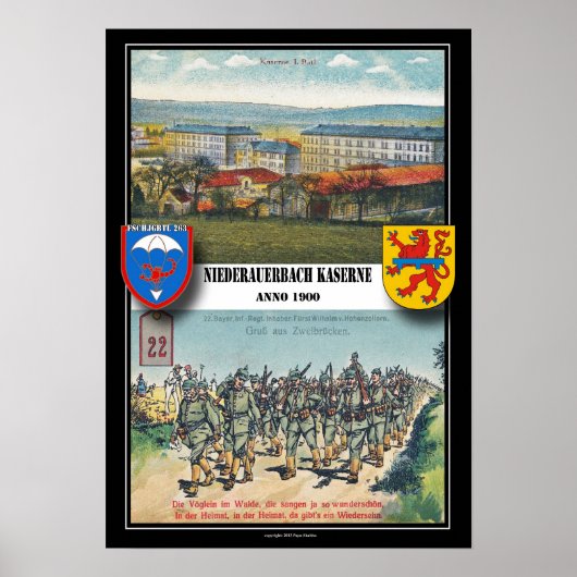 Airborne Barracks Niederauerbach Poster (Voorkant)
