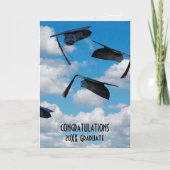 Airborne Black Graduation Caps Kaart (Voorkant)