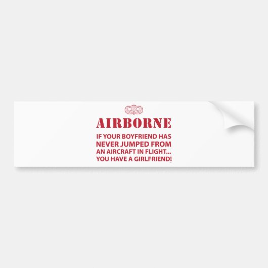 AIRBORNE BUMPERSTICKER (Voorkant)