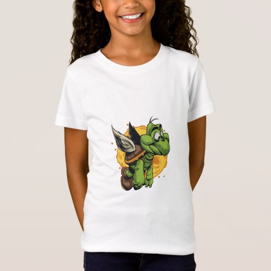 Airborne Cartoon Turtle T-shirt (Voorkant)