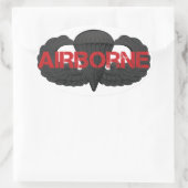 Airborne Crest SUBDUED Ovale Sticker (Tas)