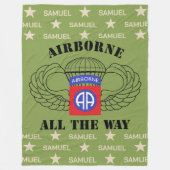 Airborne helemaal aangepaste naam Fleece (Voorkant)