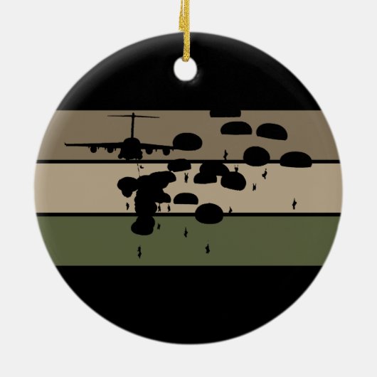 Airborne Jump Keramisch Ornament (Achterkant)