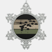 Airborne Jump Tin Sneeuwvlok Ornament (Voorkant)