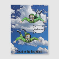 Airborne, legerspringparachutist, legercartoon