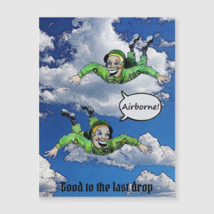 Airborne, legerspringparachutist, legercartoon