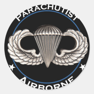 Airborne Parachutist Ronde Sticker