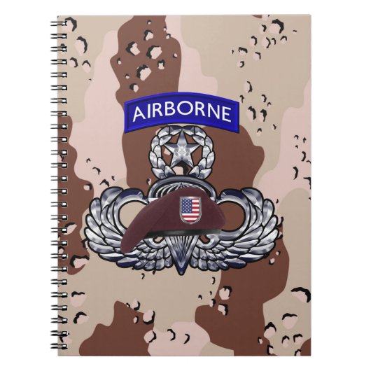 Airborne Paratrooper Desert Storm Notitieboek (Voorkant)