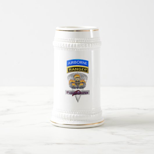 Airborne Ranger Master Flaming Parachutist Wings Bierpul (Center)