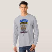 Airborne Ranger Master Flaming Parachutist Wings T-shirt (Voorkant volledig)