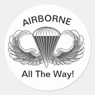 Airborne. Ronde Sticker