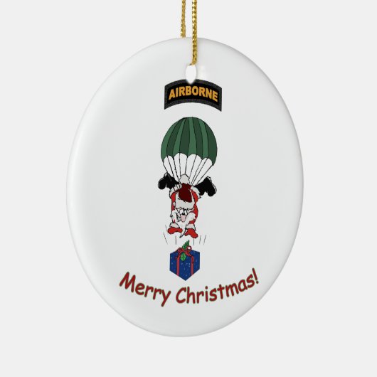 Airborne Santa Keramisch Ornament (Rechts)