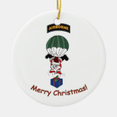 Airborne Santa Keramisch Ornament (Voorkant)
