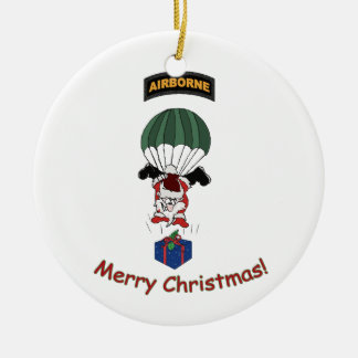 Airborne Santa Keramisch Ornament