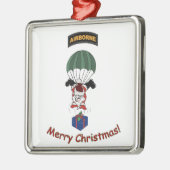 Airborne Santa Metalen Ornament (Links)