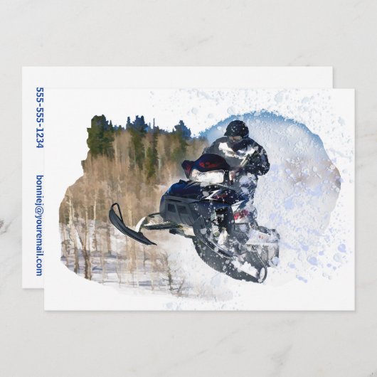 Airborne Snowmobile Kaart (Voorkant / Achterkant)