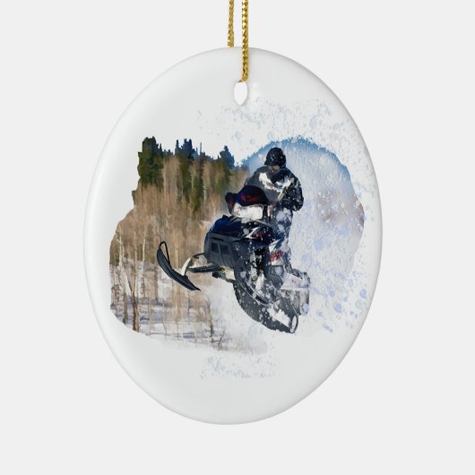 Airborne Snowmobile Keramisch Ornament (Rechts)