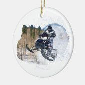Airborne Snowmobile Keramisch Ornament (Links)
