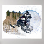 Airborne Snowmobile Poster (Voorkant)