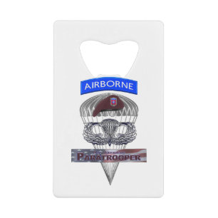 Airborne Tab Steel Paratrooper Jump Wings Creditkaart Flessenopener