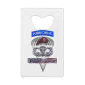 Airborne Tab Steel Paratrooper Jump Wings Creditkaart Flessenopener (Achterkant)