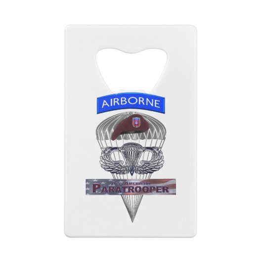 Airborne Tab Steel Paratrooper Jump Wings Creditkaart Flessenopener (Achterkant)