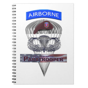 Airborne Tab Steel Paratrooper Jump Wings Notitieboek