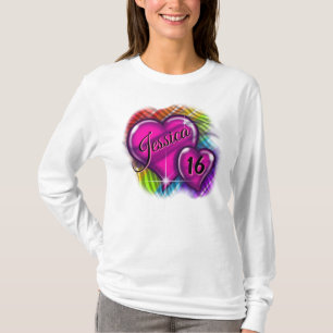 Airborstel Sweet 16 gepersonaliseerd T-Shirt