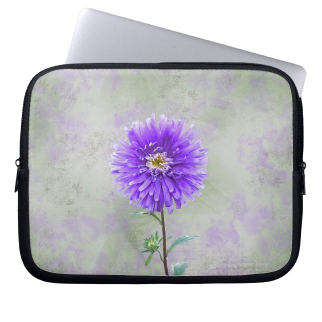 Airbrush Dahlia Laptop Sleeve (Voorkant)