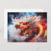 Airbrush Elegance: Illustration for the Year of th Briefkaart (Voorkant / Achterkant)