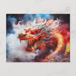 Airbrush Elegance: Illustration for the Year of th Briefkaart