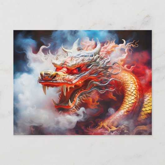 Airbrush Elegance: Illustration for the Year of th Briefkaart (Voorkant)