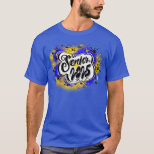 Airbrush Senior 2025 Custom Blauw & Geel Shirt