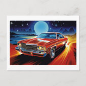 Airbrushkunst van een oldtimer briefkaart (Voorkant)