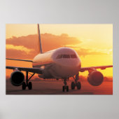 Airbus A320 - Backing on Sunset Poster (Voorkant)