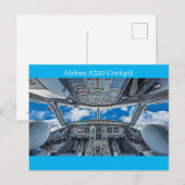 Airbus A320 Cockpit Briefkaart (Voorkant / Achterkant)