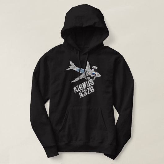 Airbus A320 jet airplane cutaway aviation pilot gi Hoodie (Design voorkant)