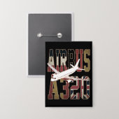 Airbus A320 Jetliner. Europese vlaggen Button (Voorkant / Achterkant)