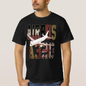 Airbus A320 Jetliner.  Europese vlaggen T-shirt (Voorkant)
