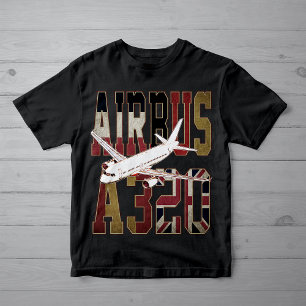 Airbus a320 Jetliner. Vintage Europese Vlaggen T-shirt