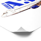 Airbus a320 Vliegtuig Waterverf tekening Foto Afdruk (Hoek)