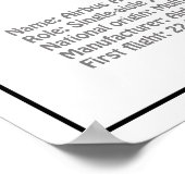 Airbus A320 - Vliegtuigblauwdruk-tekentafels BD Poster (Hoek)