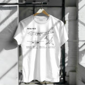 Airbus A320 - Vliegtuigblauwdruk-tekentafels BD T-shirt