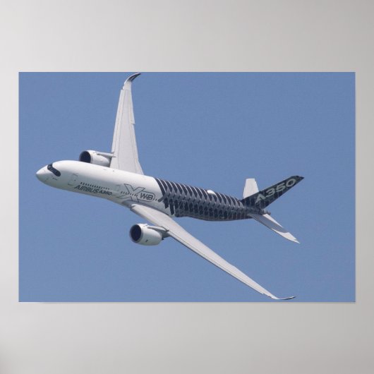 Airbus A350 in vlucht Poster (Voorkant)