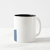 Airbus A350 neus vooraan uitzicht Tweekleurige Koffiemok (Voorkant rechts)