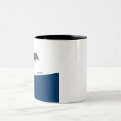 Airbus A350 neus vooraan uitzicht Tweekleurige Koffiemok (Center)